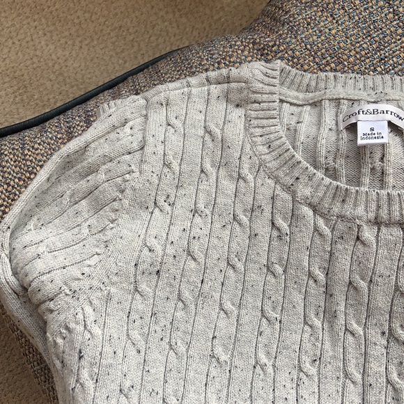 croft & barrow Sweaters - Cable Knit Speckled Sweater